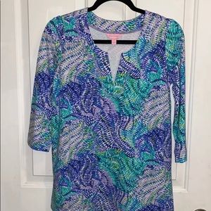 EUC Lilly Pulitzer 3/4 sleeve tunic top, size XS